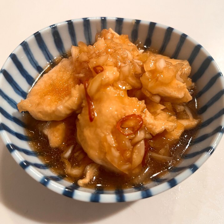 鶏胸肉の玉ねぎ漬け